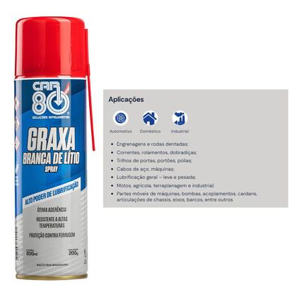 Imagem de Graxa Branca De Lítio Spray 300ml Car80