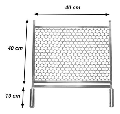 Imagem de Grelha Argentina Picanheira +Grelha Tela Moeda 40X40 De Inox