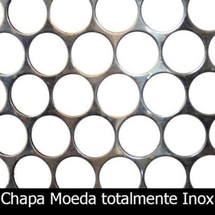 Imagem de Grelha Churrasqueira Tela Moeda Inox Churrasco