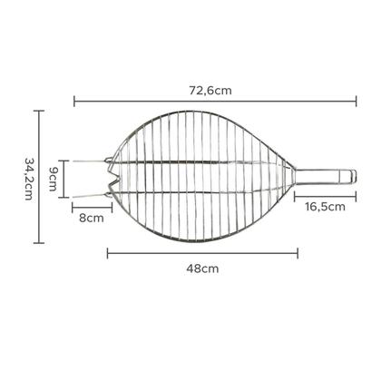 Imagem de Grelha Dupla Churrasco 36x50cm - Assados Com Trava