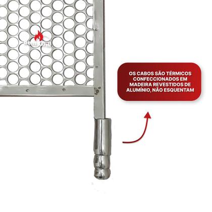 Imagem de Grelha Moeda Inox Churrasqueira Alvenaria E Pré Moldada 55x40