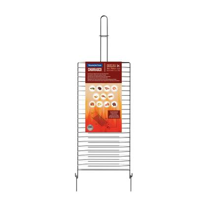 Imagem de Grelha para Churrasco Aço Inox 31x18 cm com Trava de Fechamento Tramontina