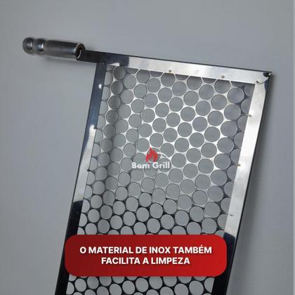 Imagem de Grelha Para Churrasqueira Espetinhos 60X26 Inox Grande