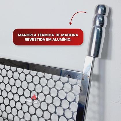 Imagem de Grelha Para Churrasqueira Espetinhos 65X26 Inox Grande