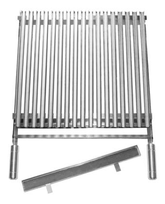 Imagem de Grelha para Churrasqueira Inox Argentina Parrilla 40x45 com Coletor de Gordura Brasa Grill