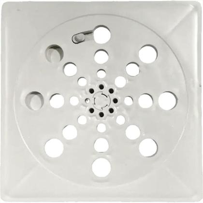 Imagem de Grelha Plastica Quadrada Branca Overtime 15X15Cm Com Fecho