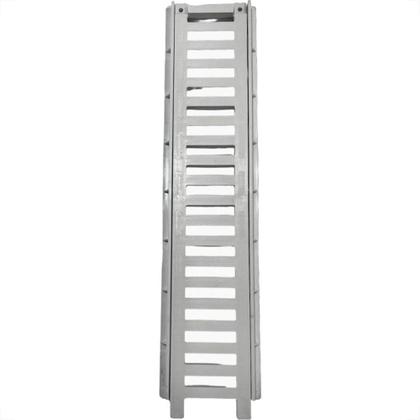 Imagem de Grelha Plastica Reforcada Linear Estrela Com Porta Grelha 10X50Cm Branca - 1700