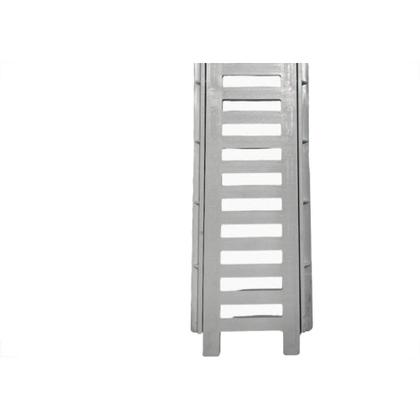 Imagem de Grelha Plastica Reforcada Linear Estrela Com Porta Grelha 10X50Cm Branca - 1700