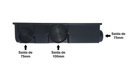 Imagem de Grelha Pluvial modelo 15x50 Aluminio c/ Caixa Coletora Modular Multi Saídas e Tela Anti Insetos - Ficone Reis