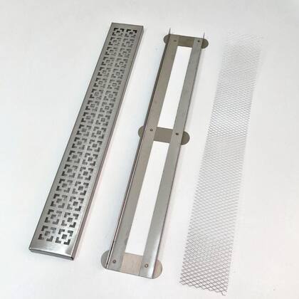 Imagem de Grelha Ralo Linear Piscina 7x50 Inox Dubai com Tela