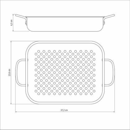 Imagem de Grelha Retangular Tramontina Churrasco em Alumínio Anodizado 26 cm