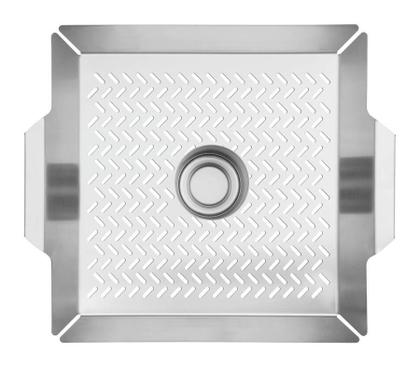 Imagem de Grelha Tramontina Cosmos para Frango em Aço Inox com Recipiente para Temperos 38 x 32 cm