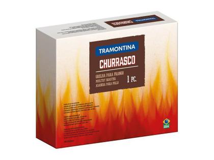 Imagem de Grelha Tramontina Cosmos para Frango em Aço Inox com Recipiente para Temperos 38 x 32 cm