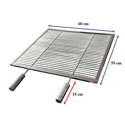 Imagem de Grelha Uruguaia Aramada 60x55 cm Inox 304 Churrasco Parrilla