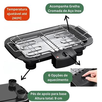 Imagem de Grelhador Elétrico Portátil  Ideal para Apartamentos  110V