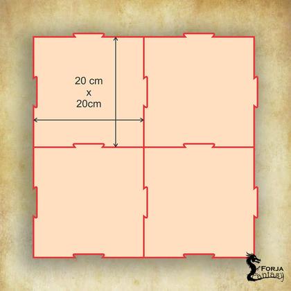 Imagem de Grid de Batalha Modular/Riscável - 4 placas - Estilo B - RPG