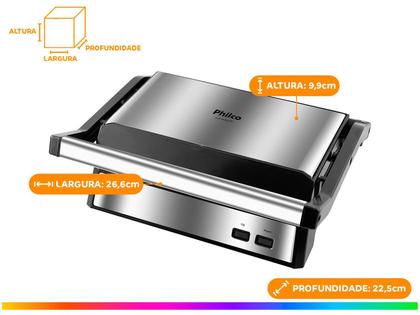 Imagem de Griil e Sanduicheira Philco PGR21PI Maxx Clean 1000W