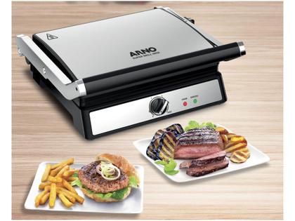 Imagem de Grill Arno Super GGRA Retangular 1200W - Antiaderente com Coletor de Gordura