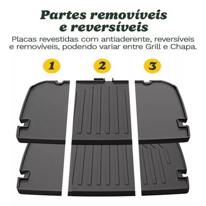 Imagem de Grill Compacto Inox 5 em 1 127V Cuisinart - GR-102BR
