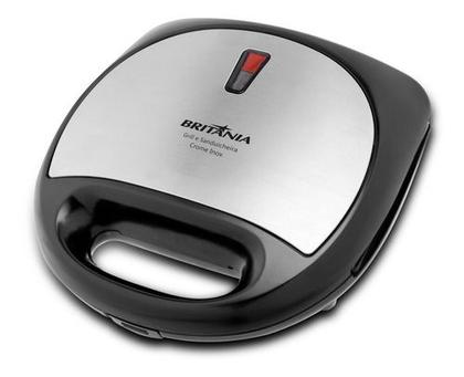 Imagem de Grill E Sanduicheira Crome Inox 750w Britânia