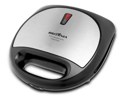 Imagem de Grill E Sanduicheira Crome Inox 750w Britânia
