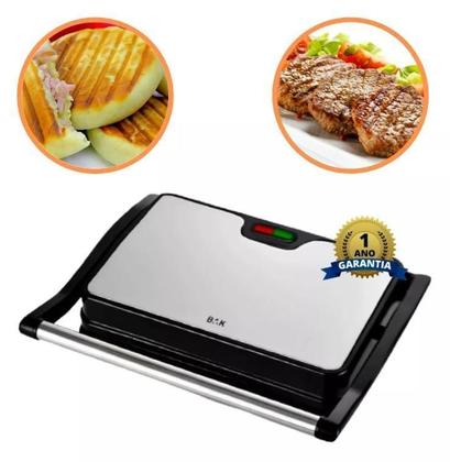 Imagem de Grill E Sanduicheira Inox Bak Gourmet 750W 110V