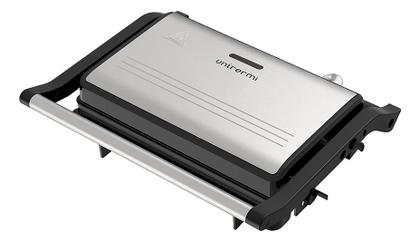 Imagem de Grill E Sanduicheira Unitermi Press Grill Gourmet Ceramic Inox Tostex Inox 1000w