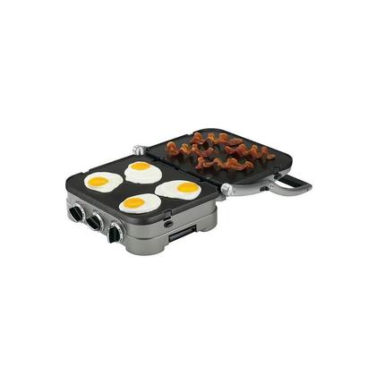 Imagem de Grill Eletrico Cuisinart Griddler 5 Em 1 Gr4ncbr 1500w Aço Escovado 110v