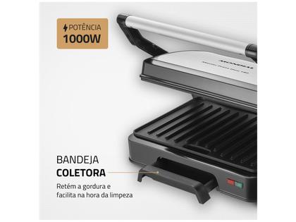 Imagem de Grill Mondial PG-01-180 Master Press Duo 3 em 1 Retangular com Chapa 1000W