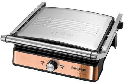 Imagem de Grill Sanduicheira 2000W Gradiente Antiaderente Inox Cobre 127V