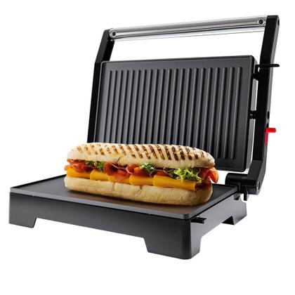 Imagem de Grill Sanduicheira Oster Inox 2 em 1, Antiaderente, com Alça OGRL230
