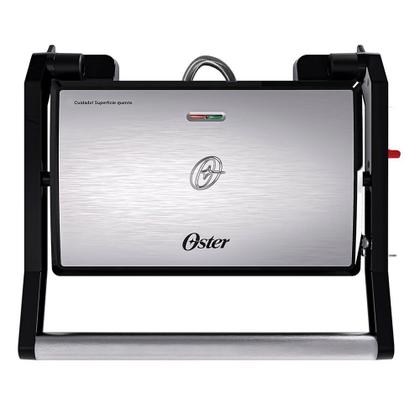 Imagem de Grill Sanduicheira Oster Inox 2 em 1, Antiaderente, com Alça  OGRL230