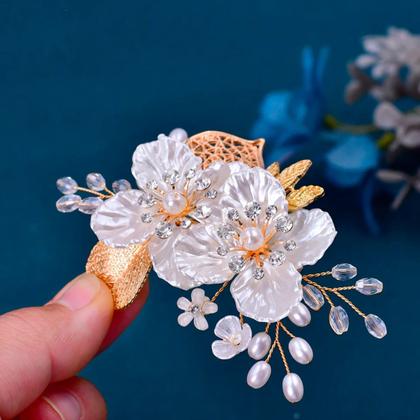 Imagem de Grinalda Cabelo De Noiva Arranjo Acessório Enfeite Pente A19