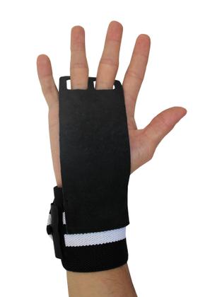 Imagem de Grip com munhequeira Preto com Branco Protetor Mão