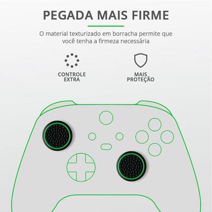 Imagem de Grip de Silicone GXTrust 267 Xbox Series X/S, Antiderrapante, 4 Peças 2 Cores, Preto/Branco - 24174