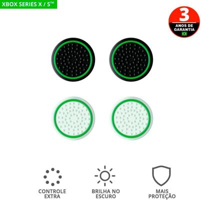 Imagem de Grip de Silicone GXTrust 267 Xbox Series X/S, Antiderrapante, 4 Peças 2 Cores, Preto/Branco - 24174