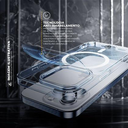Imagem de Gshield Capa case capinha MagSafe Crystal Armor Stand  - NÃO AMARELA - para iPhone 15 Pro Max