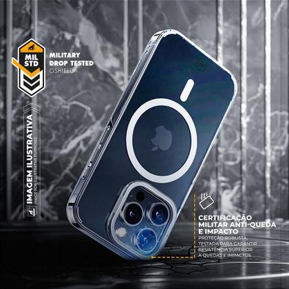 Imagem de Gshield Capa case capinha MagSafe Crystal Armor Stand  - NÃO AMARELA - para iPhone 15 Pro Max