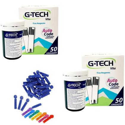 Imagem de Gtech Vita Aparelho Para Medir Diabetes 110 TIRAS E 100 lancetas