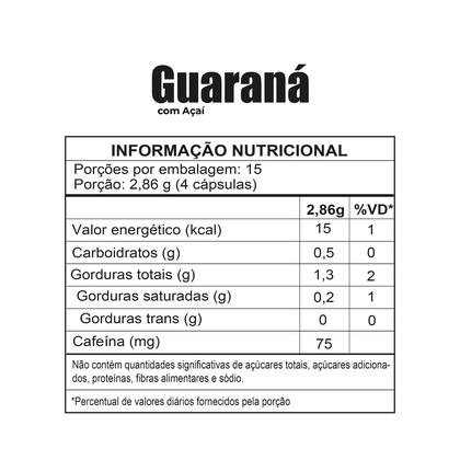 Imagem de Guaraná Com Açai 60 Cápsulas 750mg Fitoprime