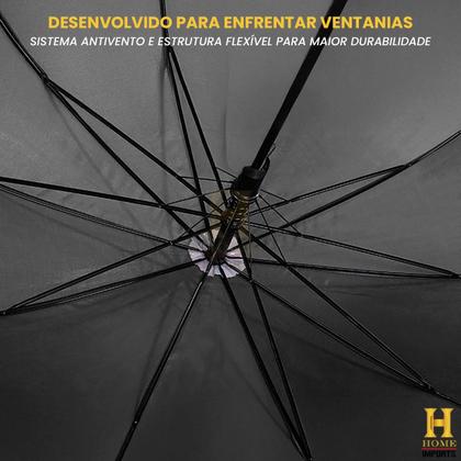 Imagem de Guarda Chuva 16 Varetas Automático Gigante Resistente Preto