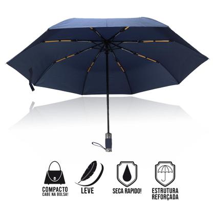 Imagem de Guarda Chuva Abre e Fecha Automático Unisex Sombrinha Resistente Contra Vento Cabe na Bolsa / A.F CROMADO