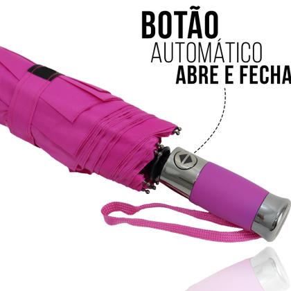 Imagem de Guarda Chuva Abre e Fecha Automático Unisex Sombrinha Resistente Contra Vento Cabe na Bolsa / A.F CROMADO