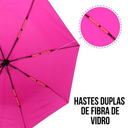 Imagem de Guarda Chuva Abre e Fecha Automático Unisex Sombrinha Resistente Contra Vento Cabe na Bolsa / A.F CROMADO