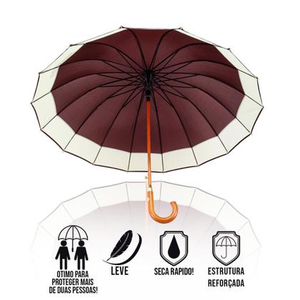 Imagem de Guarda Chuva Automático Colorido Grande Reforçado Contra Vento  16 HASTES COLORIDO / 2070