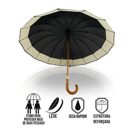 Imagem de Guarda Chuva Automático Colorido Grande Reforçado Contra Vento 16 HASTES COLORIDO / 2070