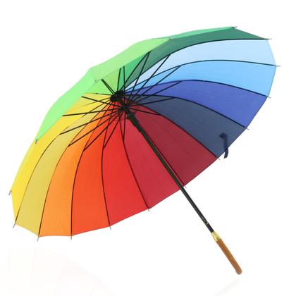 Imagem de Guarda Chuva Automático Colorido Grande Reforçado Contra Vento 16 HASTES COLORIDO / 2070