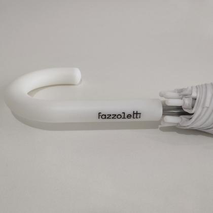 Imagem de Guarda Chuva Automático Com Cabo Curvo Sombrinha Transparente E Branca Fazzoletti