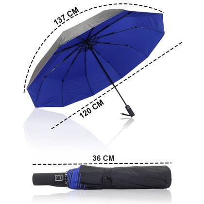 Imagem de Guarda Chuva Automático Grande Com Proteção Solar Sombrinha / 1053A