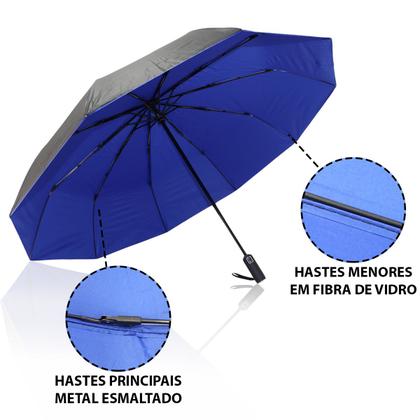 Imagem de Guarda Chuva Automático Grande Com Proteção Solar Sombrinha / 1053A
